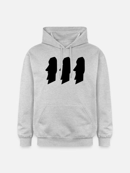 moais_02 - Gildan Unisex Softstyle® Midweight Hoodie - light heather grey