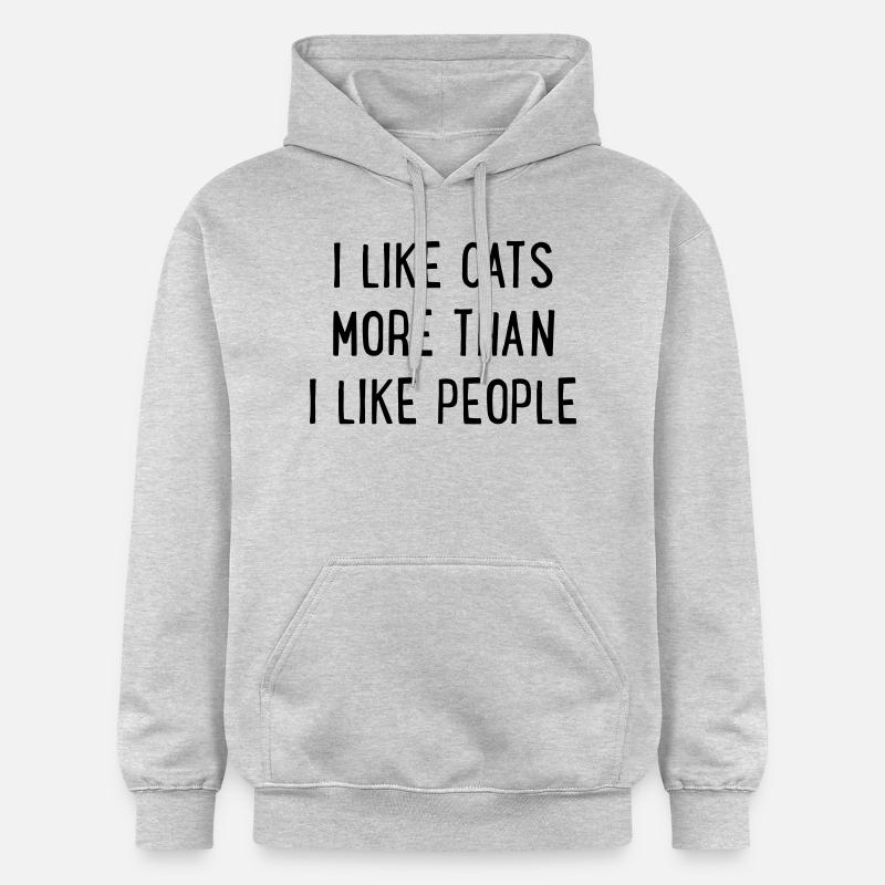 Félin - Sweat à capuche Softstyle® Gildan Unisexe - gris clair chiné