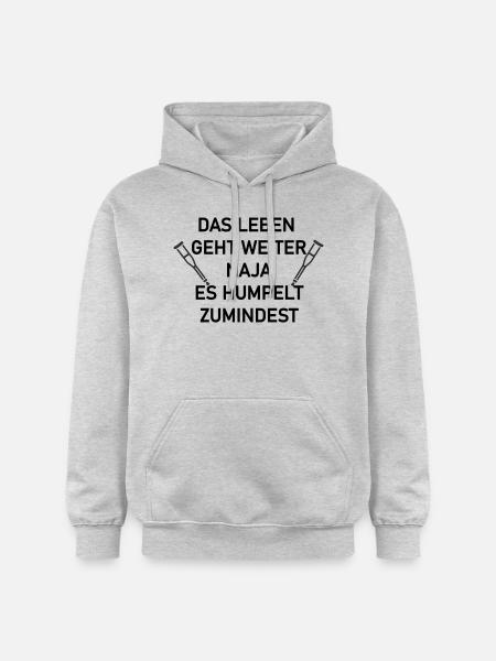 Das leben geht weiter - Gildan Unisex Softstyle® Midweight Hoodie - Hellgrau meliert