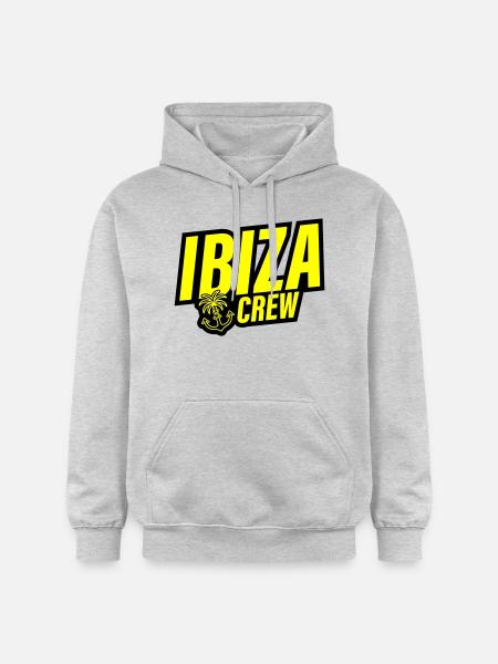 Ibiza Crew Anchor Palm Tree Heart Love - Gildan Unisex Softstyle® Midweight Hoodie - light heather grey