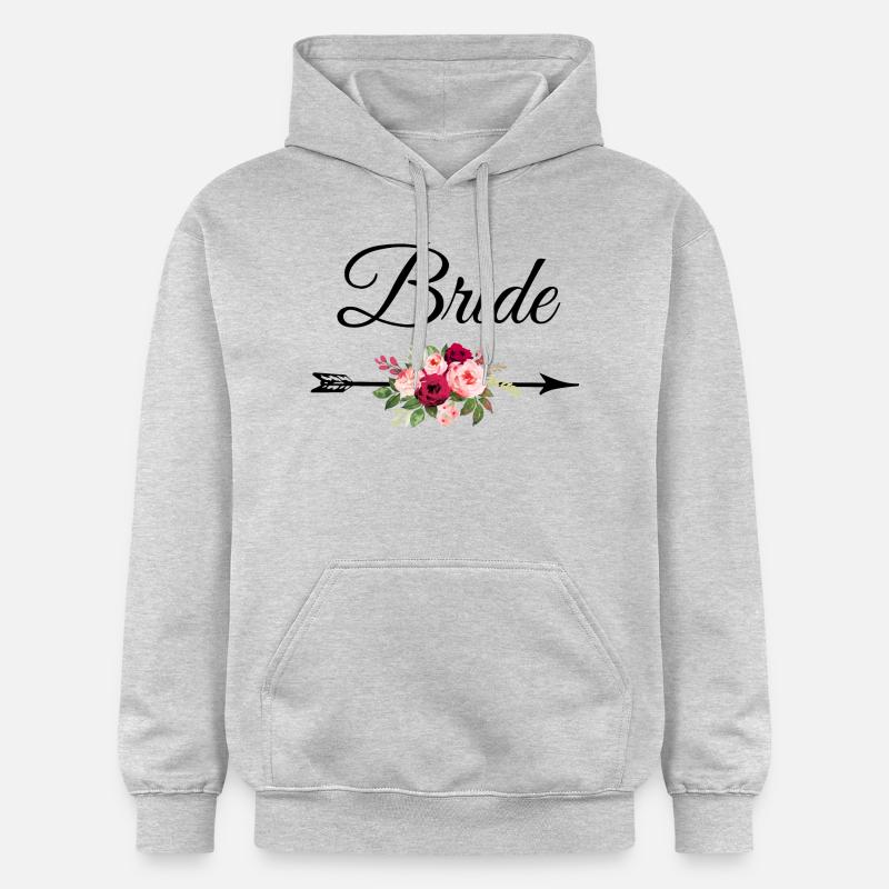 Bride bouquet de fleurs flèche - Sweat à capuche Softstyle® Gildan Unisexe - gris clair chiné