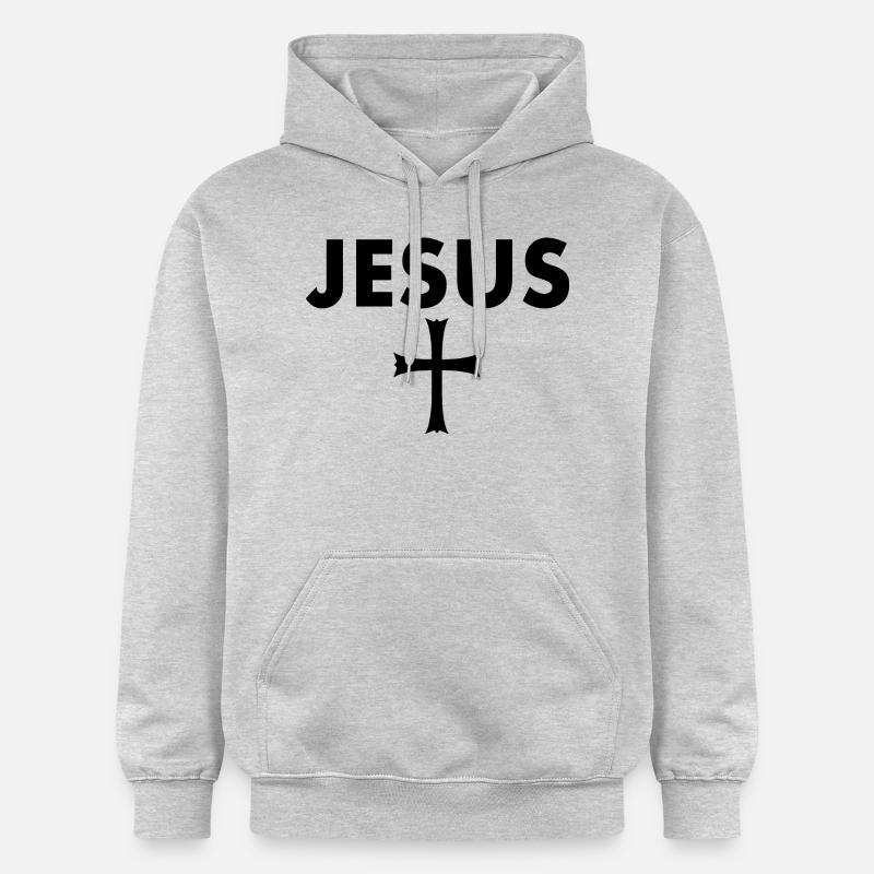 Croix de Jésus - Sweat à capuche Softstyle® Gildan Unisexe - gris clair chiné