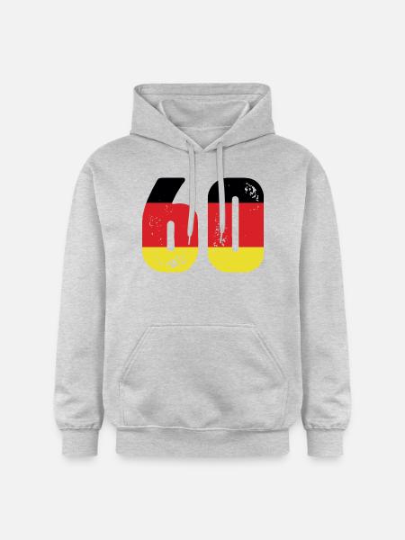 60 Numéro Jersey Allemagne - Sweat à capuche Softstyle® Gildan Unisexe - gris clair chiné
