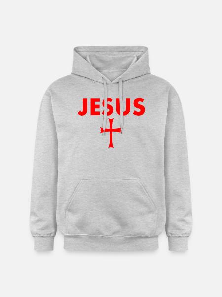 Jesus Cross - Gildan Unisex Softstyle® Midweight Hoodie - light heather grey