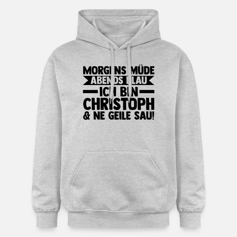 Prénom Chris Christoph - Sweat à capuche Softstyle® Gildan Unisexe - gris clair chiné