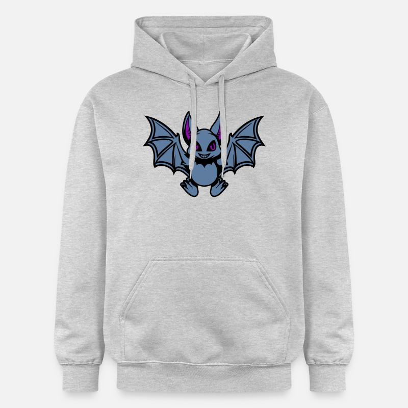 Bande dessinée chauve-souris - Sweat à capuche Softstyle® Gildan Unisexe - gris clair chiné