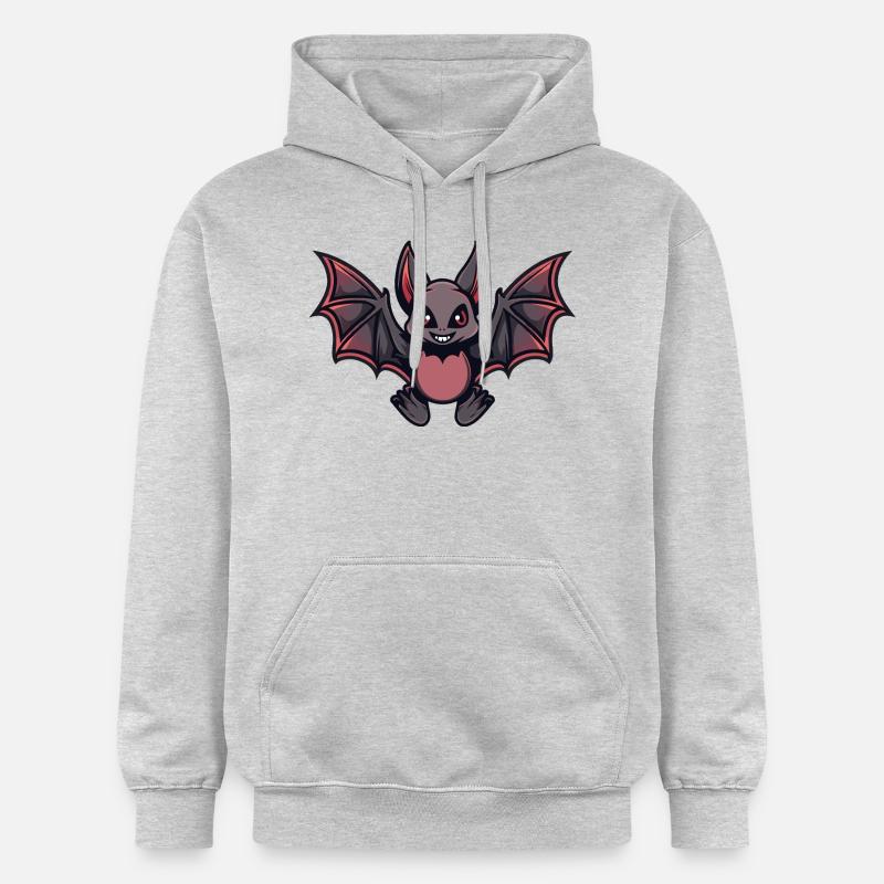 Bande dessinée chauve-souris - Sweat à capuche Softstyle® Gildan Unisexe - gris clair chiné