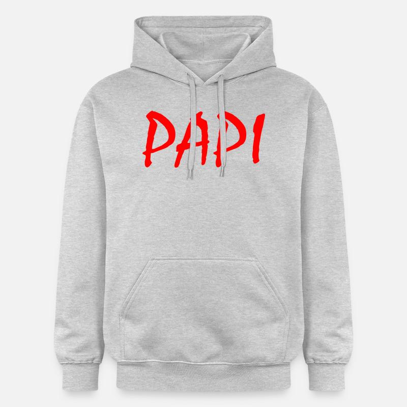 Papi - Sweat à capuche Softstyle® Gildan Unisexe - gris clair chiné