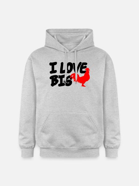 I love big Cocks - Gildan Unisex Softstyle® Midweight Hoodie - Hellgrau meliert