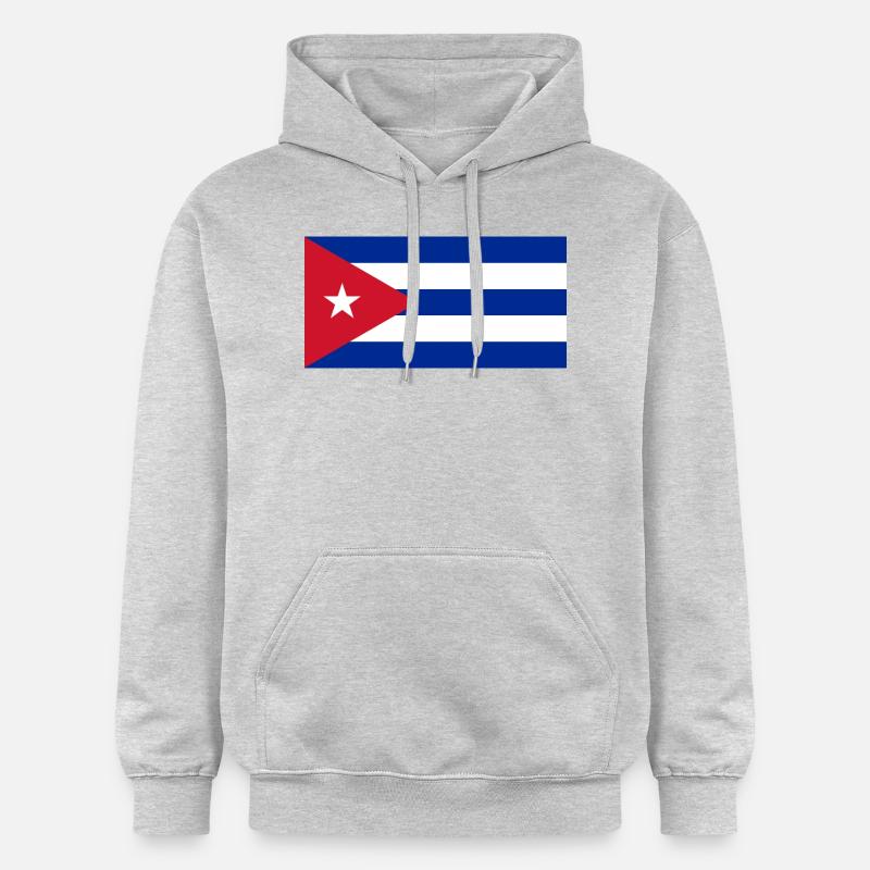 Cuba Drapeau - Sweat à capuche Softstyle® Gildan Unisexe - gris clair chiné