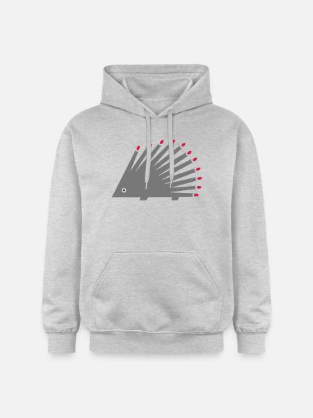 Hedgehog - Gildan Unisex Softstyle® Midweight Hoodie - light heather grey