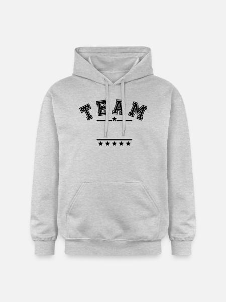 Dein TEAM – Dein Name - Gildan Unisex Softstyle® Midweight Hoodie - light heather grey