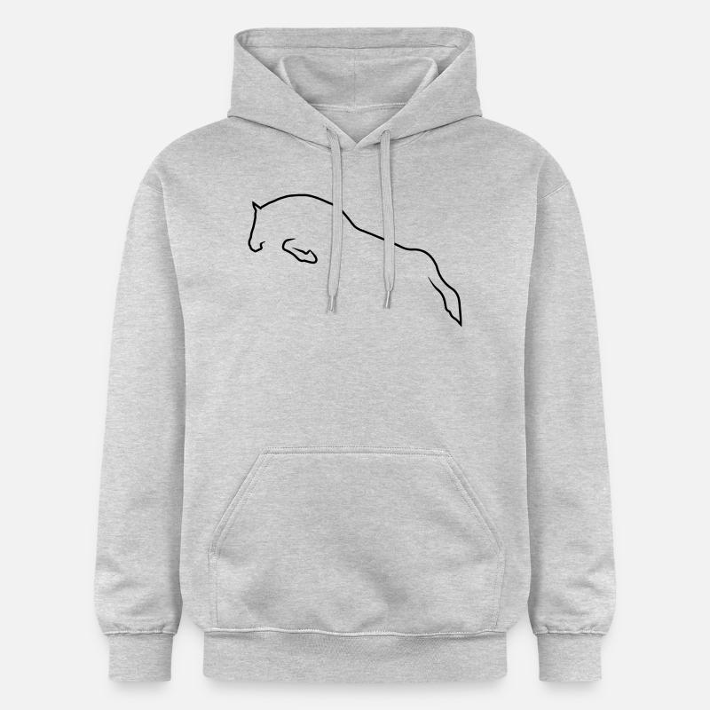 Cheval de saut - Sweat à capuche Softstyle® Gildan Unisexe - gris clair chiné