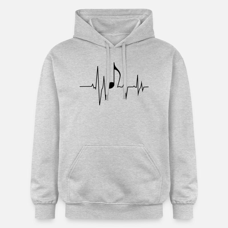 Fréquence musicale - Sweat à capuche Softstyle® Gildan Unisexe - gris clair chiné