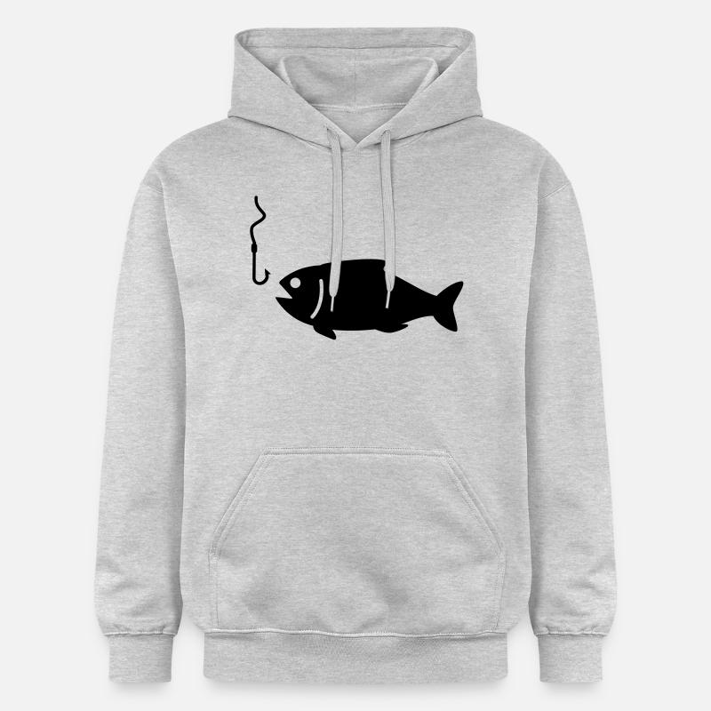 fisch - Sweat à capuche Softstyle® Gildan Unisexe - gris clair chiné