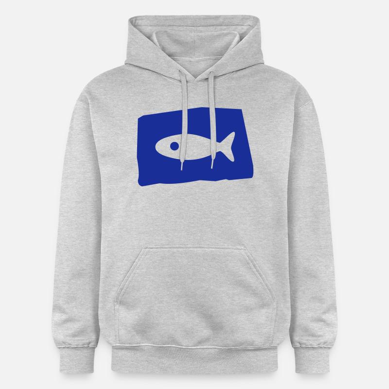 fisch2 - Sweat à capuche Softstyle® Gildan Unisexe - gris clair chiné