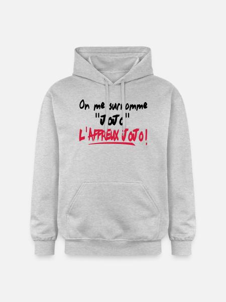HUMOUR affreux jojo!!! t-shirt,logo,motif,visuel - Sweat à capuche Softstyle® Gildan Unisexe - gris clair chiné