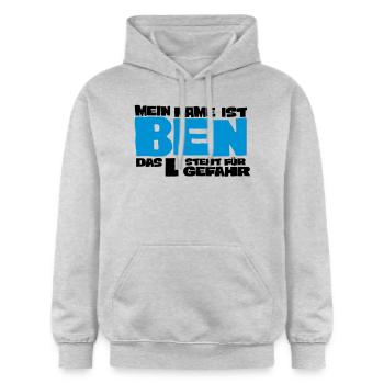ben - Gildan Unisex Softstyle® Midweight Hoodie - light heather grey - Front - Liana (172cm) & Jaron (178cm)