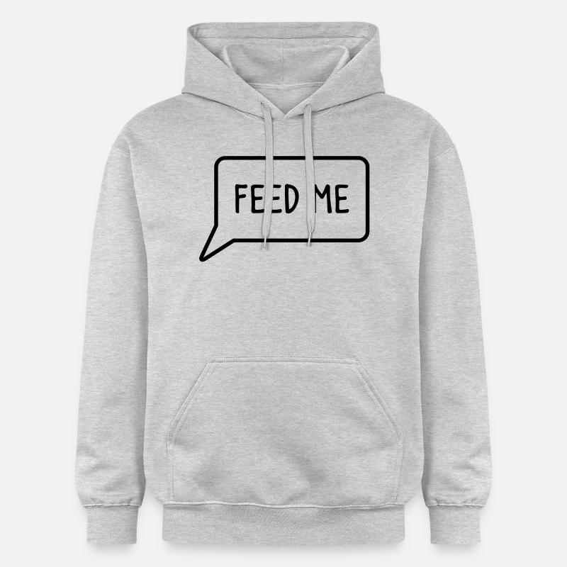 M'ALIMENTER bulle en bas - Sweat à capuche Softstyle® Gildan Unisexe - gris clair chiné