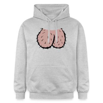 Hals Nüsse Hoden - Gildan Unisex Softstyle® Midweight Hoodie - Hellgrau meliert - Vorne - Liana (172cm) & Jaron (178cm)