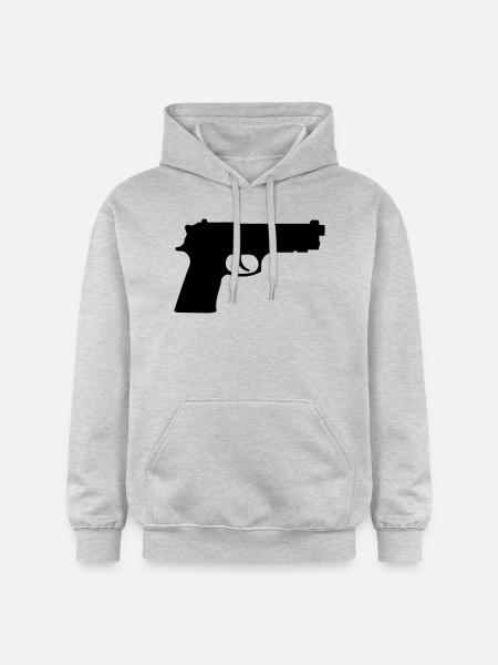 Pistole - Gildan Unisex Softstyle® Midweight Hoodie - Hellgrau meliert