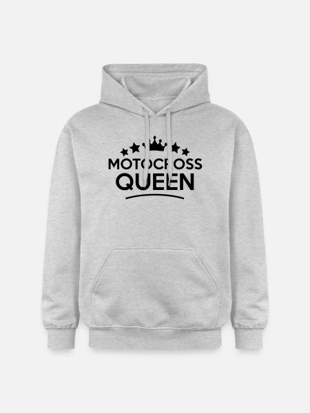 motocross queen stars - Gildan Unisex Softstyle® Midweight Hoodie - light heather grey