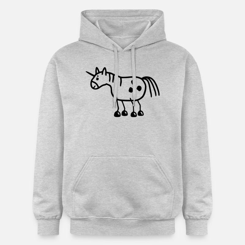 licorne - Sweat à capuche Softstyle® Gildan Unisexe - gris clair chiné