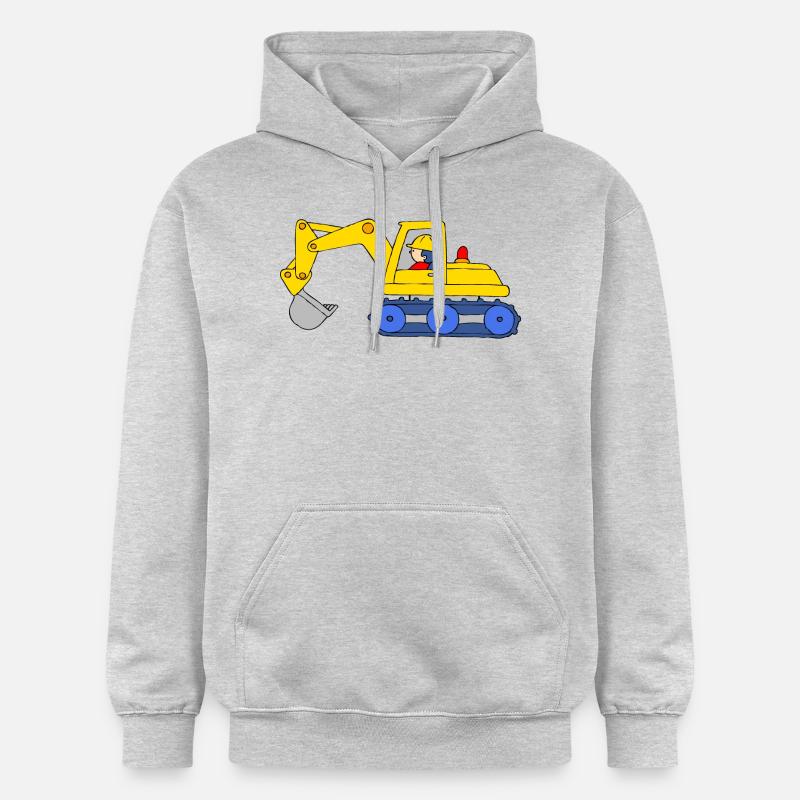 Backhoe Loader - Sweat à capuche Softstyle® Gildan Unisexe - gris clair chiné