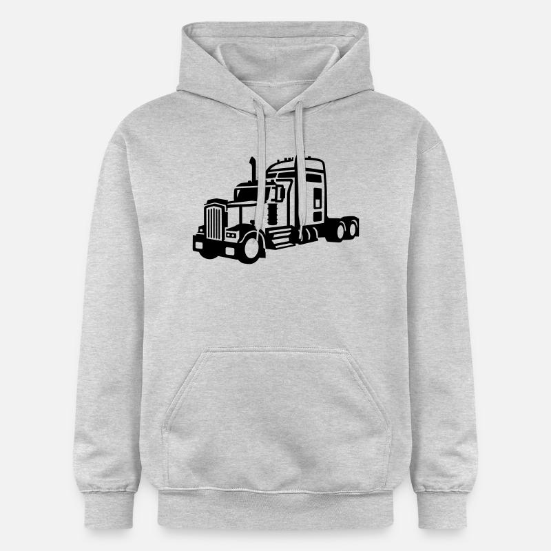 Camion - Sweat à capuche Softstyle® Gildan Unisexe - gris clair chiné