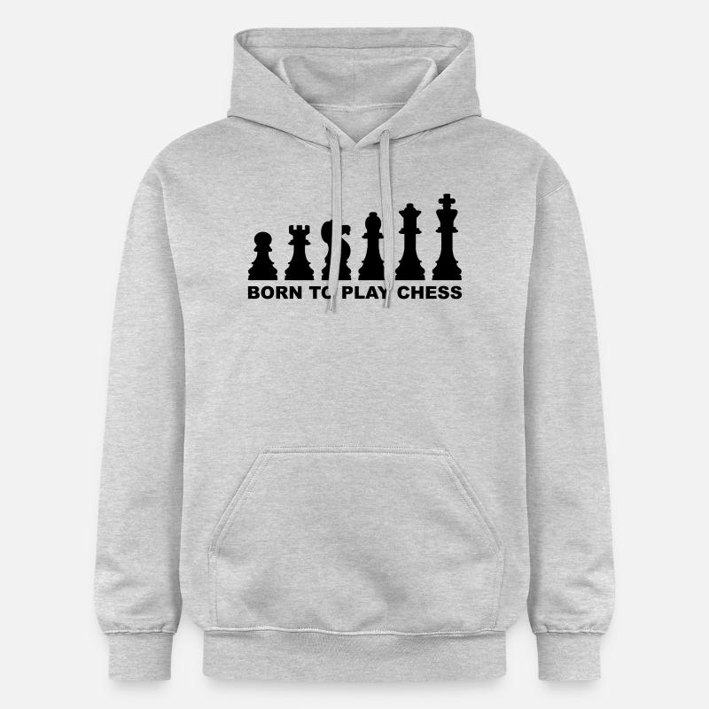Schach - Gildan Unisex Softstyle® Midweight Hoodie - Hellgrau meliert