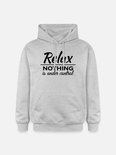 Relax! Nothing is under control - Gildan Unisex Softstyle® Midweight Hoodie - Hellgrau meliert