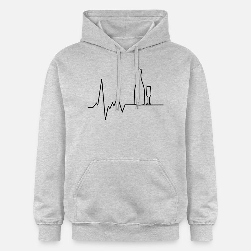Vin mousseux Heartbeat - Sweat à capuche Softstyle® Gildan Unisexe - gris clair chiné