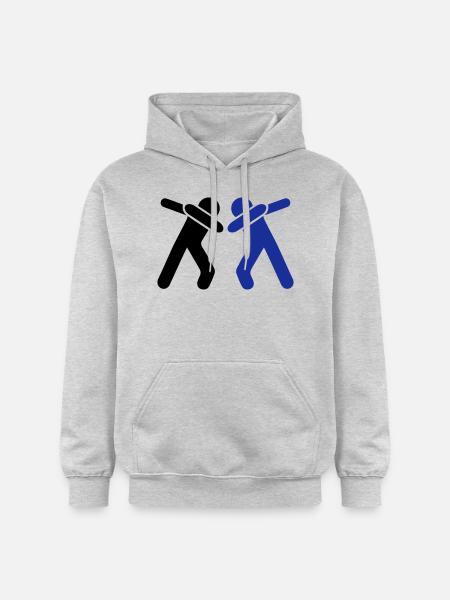 dabbing team man - Gildan Unisex Softstyle® Midweight Hoodie - Hellgrau meliert