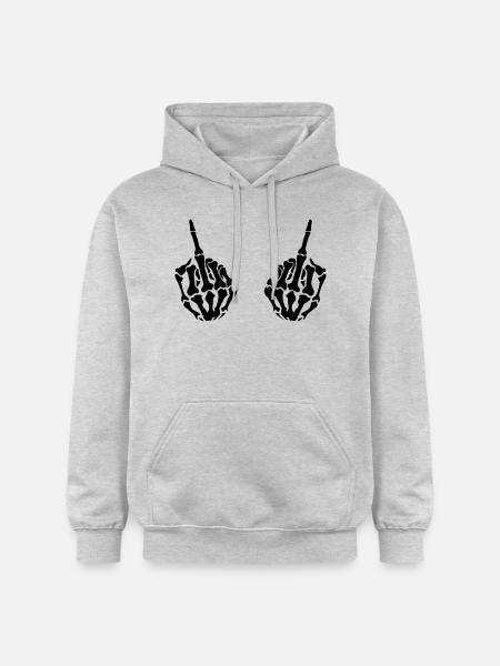 hands middlefinger - Gildan Unisex Softstyle® Midweight Hoodie - Hellgrau meliert