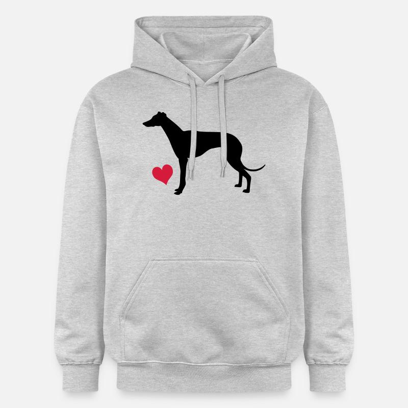 Levrette - Sweat à capuche Softstyle® Gildan Unisexe - gris clair chiné