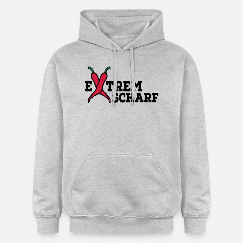 extrem scharf - Gildan Unisex Softstyle® Midweight Hoodie - Hellgrau meliert