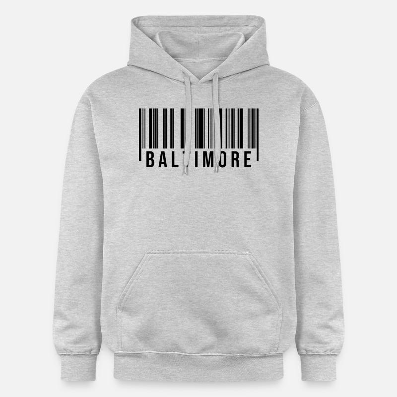 Code-barres Baltimore - Sweat à capuche Softstyle® Gildan Unisexe - gris clair chiné