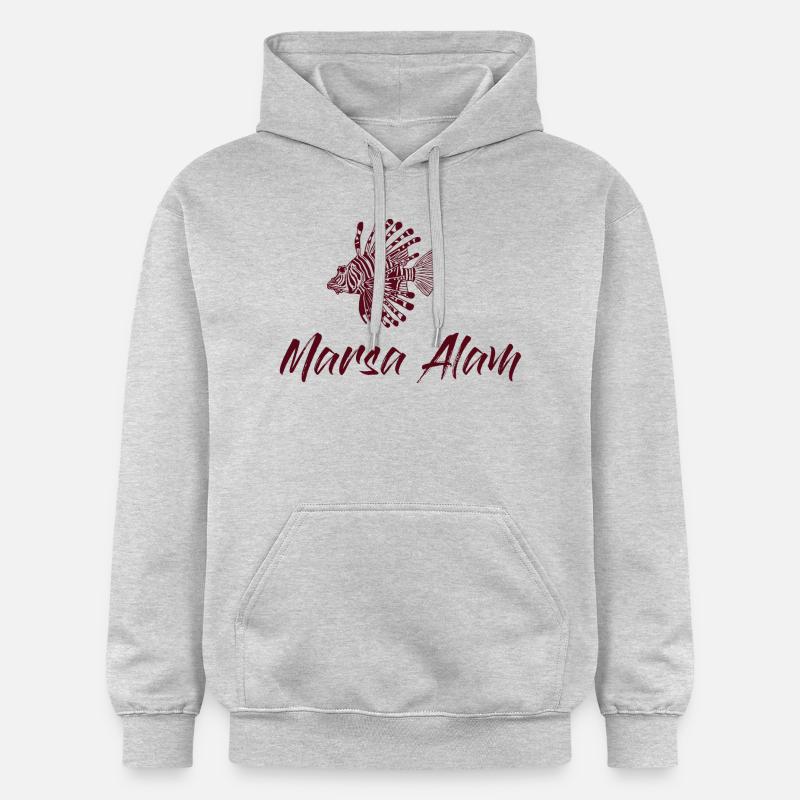 Marsa Alam - Égypte - avec poisson-lion - Sweat à capuche Softstyle® Gildan Unisexe - gris clair chiné