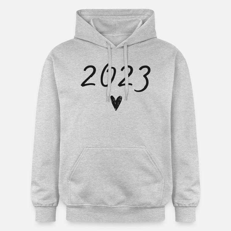 2023 coeur anniversaire - Sweat à capuche Softstyle® Gildan Unisexe - gris clair chiné