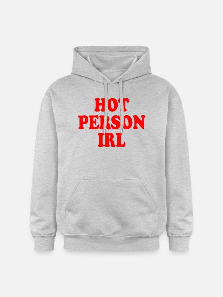 Hot person irl - Gildan Unisex Softstyle® Midweight Hoodie - light heather grey