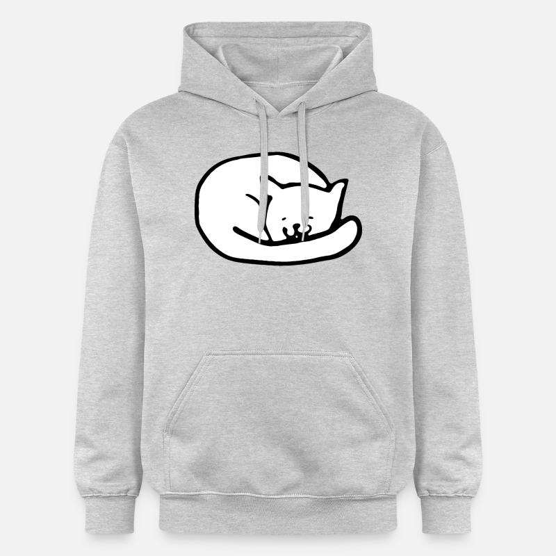 Chat mignon - Sweat à capuche Softstyle® Gildan Unisexe - gris clair chiné