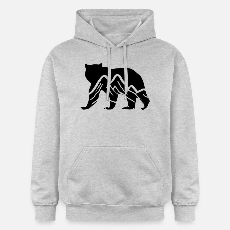 Monts Bear - Sweat à capuche Softstyle® Gildan Unisexe - gris clair chiné