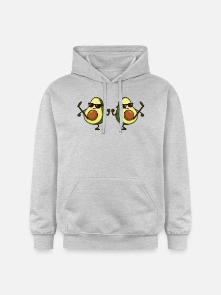 avocado karate 2 - Gildan Unisex Softstyle® Midweight Hoodie - Hellgrau meliert