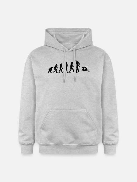 evolution daddy famille nombreuse - Sweat à capuche Softstyle® Gildan Unisexe - gris clair chiné