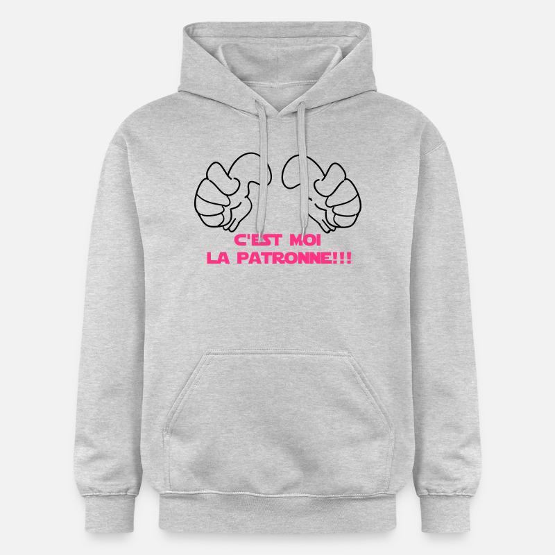 C'EST MOI La PATRONne - Sweat à capuche Softstyle® Gildan Unisexe - gris clair chiné