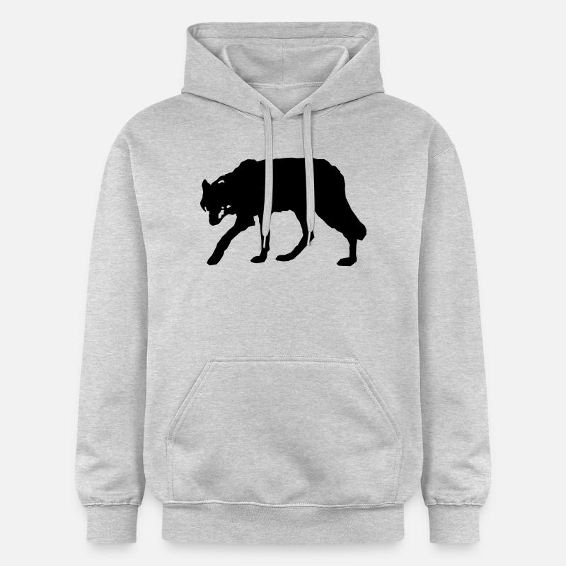 wolf_2 - Sweat à capuche Softstyle® Gildan Unisexe - gris clair chiné