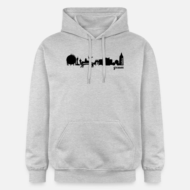 Gießen Skyline - Gildan Unisex Softstyle® Midweight Hoodie - Hellgrau meliert