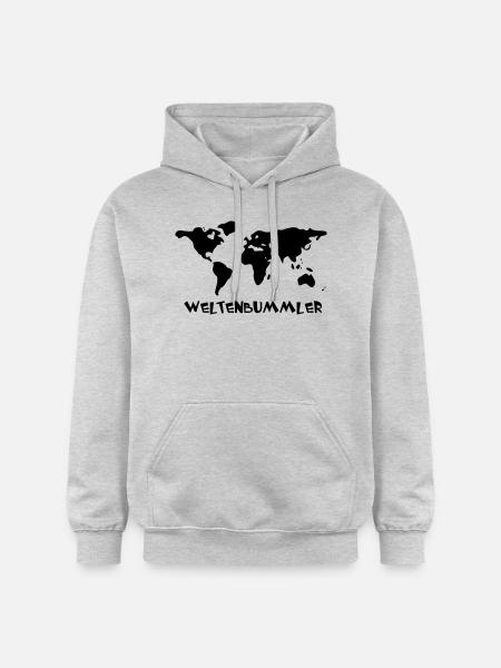 Weltenbummler - Gildan Unisex Softstyle® Midweight Hoodie - Hellgrau meliert