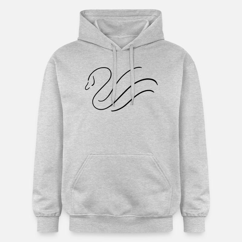 Schwan Design - Gildan Unisex Softstyle® Midweight Hoodie - Hellgrau meliert