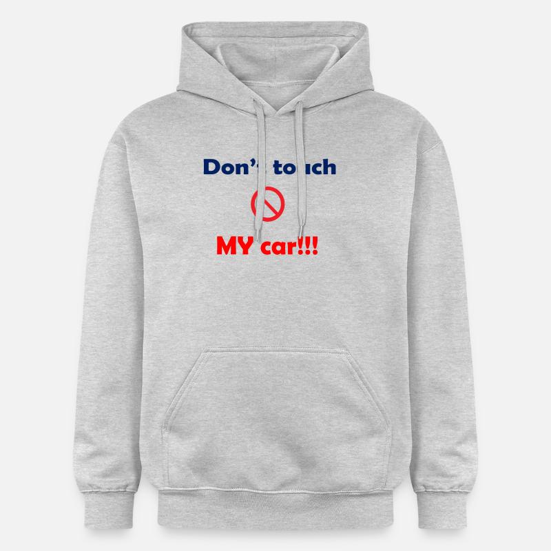 dont touch my car - Sweat à capuche Softstyle® Gildan Unisexe - gris clair chiné